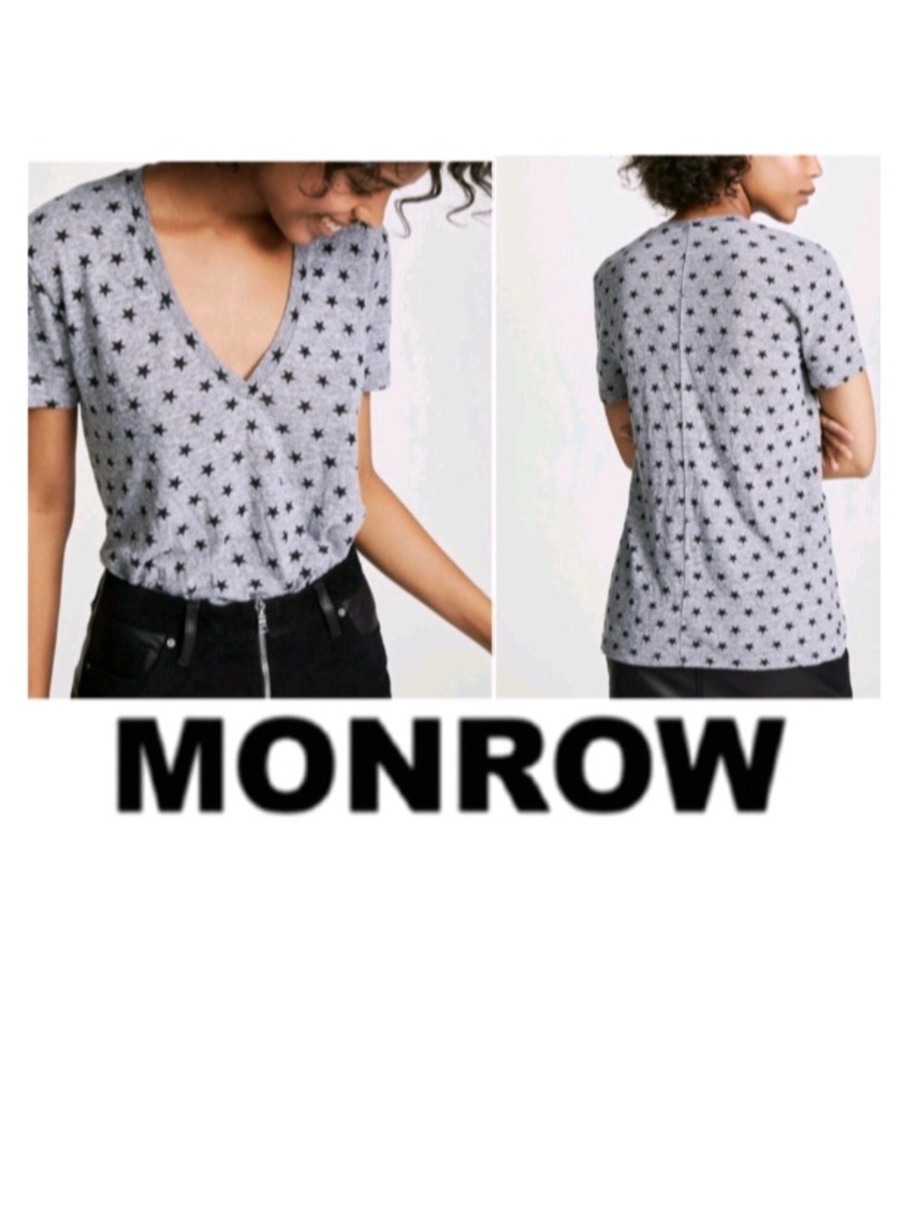 Monrow tri blend V-neck short sleeve T-shirt
